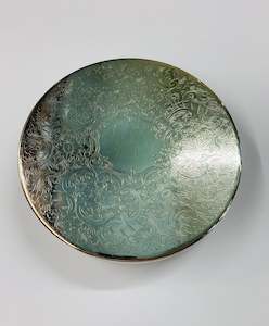 Set of 8 large silver plated coasters