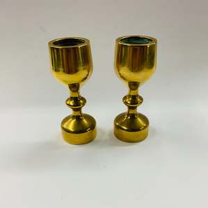 Antique: Pair of solid brass candlesticks