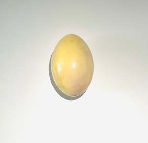 Antique: Agate Egg with Opaque White Cream and a small Smattering of Purple