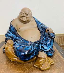 Antique: Large seated pottery Buddha