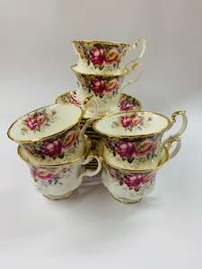 Royal Albert Autumn Roses tea set