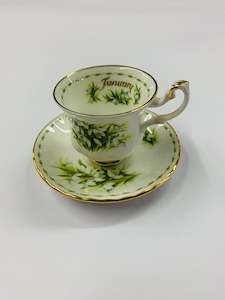 Royal Albert miniature January cup and saucer