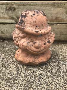 Vintage Terracotta Outdoor Clown Money Box