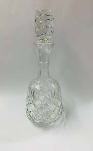 Antique cut crystal tall decanter