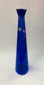 Zwiesel Glas Tall cobalt blue vase