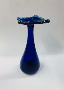 Antique: Midcentury design Cobalt blue vase