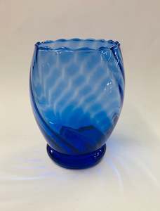 Antique: Cobalt blue hand blown glass vase