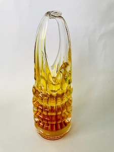 Yellow Art Glass Vase