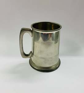 Antique: Vintage pewter large mug or stein