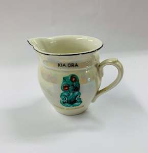 Antique: Kia Ora from Dunedin lustre milk jug