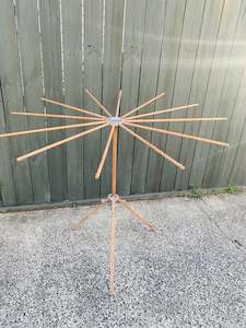 Rare New Zealand made fold out umbrella clothes drying rack