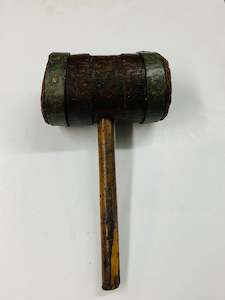 Antique heavy duty wooden mallet