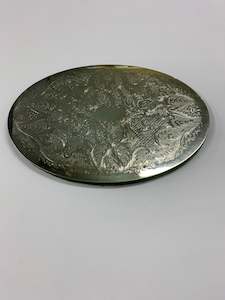 Antique: Large silver plated coaster