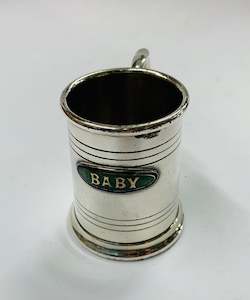 Silver Plated enamel Baby mug