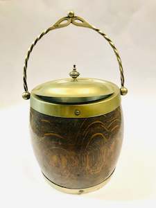 Antique: Wooden and Electroplated Biscuit Barrel