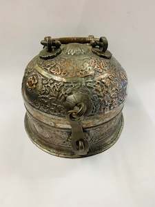 Antique: Antique Middle Eastern Pandan spice caddy box