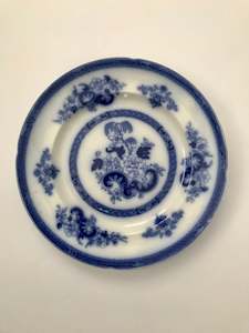 Antique: Imperial Stoneware Blue and White Plate