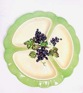 Antique: Carlton Ware 'Grape' Hors d'Oeuvres Dish c1950 Segmented Dish