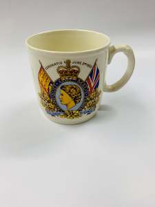 Antique: Queen Elizabeth Coronation mug