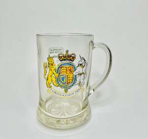 Antique: Glass Stein of the Queens Coronation