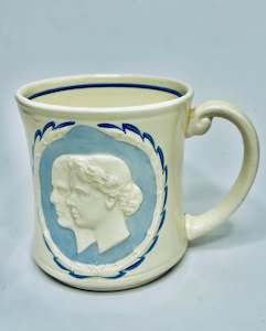 Burleighware White Mug of Queen Elizabeth II Coronation