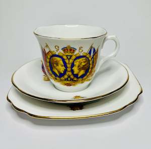 Melba China Trio of George and Elizabeth Coronation 1937