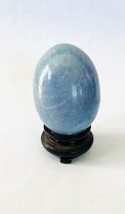 Light Blue Agate Egg with Grey Rings