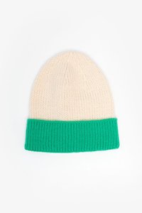 Kids Beanie Green & Oat