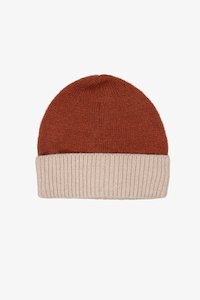 Kids Beanie Terracotta & Oat