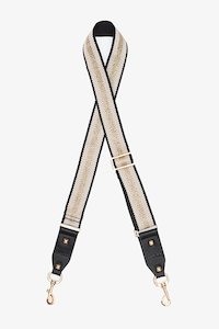 Bag Straps - ANTLER: Bag Strap Oat & Gold Stripe