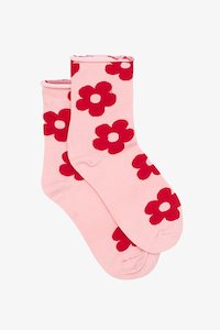 Red Daisies Sock