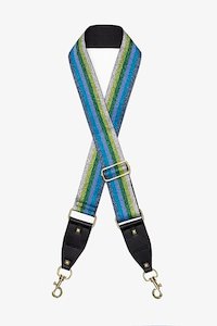 Bag Strap Silver Blue & Green