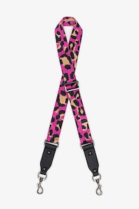 Bag Strap Narrow Leopard Pink