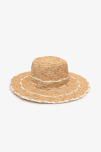 Natural & Silver Woven Sunhat