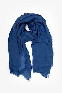 Block Colour Scarf Cobalt