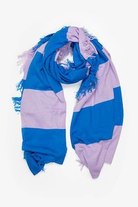 Stripe Scarf Lilac & Cobalt