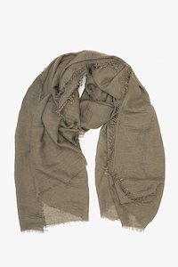 Block Colour Scarf Khaki