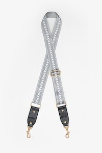 Bag Strap White V Grey