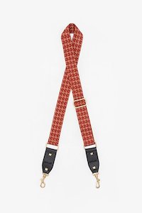 Bag Strap Houndstooth Rust