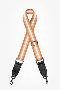 Bag Strap Caramel & Rose Gold Stripe