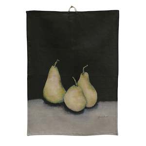 Noire Pear 100% Linen Tea Towel