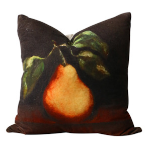 Raphael Vintaged Cushion Cover with Linen Back - Une Poire