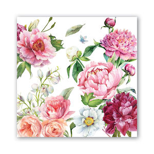 Michel Design Works Blush Peony Luncheon Napkins