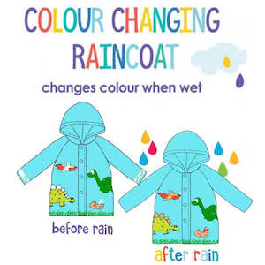 Colour Changing Raincoat: Dinosaur size 4 - 6