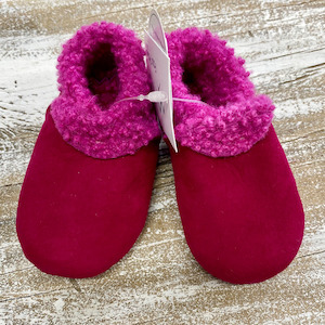 Lambskin Booties Fuchsia Colour