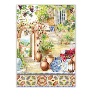 Michel Design Works Tuscan Terrace Tea Towel