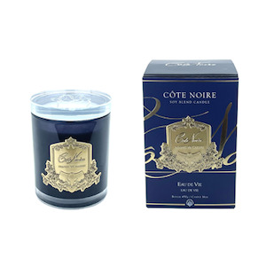 Côte Noire - CRYSTAL GLASS LID 450G SOY BLEND CANDLE - EAU DE VIE - GOLD