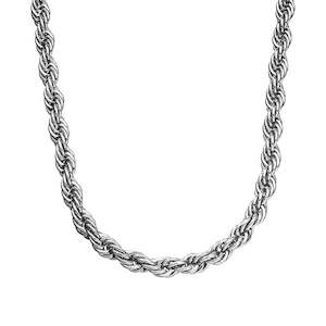 Large Silver Fashion Rope Silver Necklace