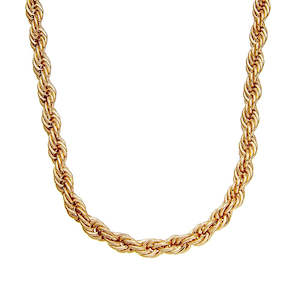 Jewellery Necklaces: Large Gold Fashion Rope Chain Necklace