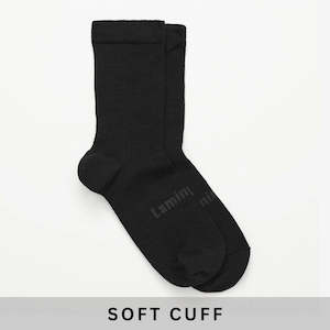 Lamington Socks: Merino Wool Crew Socks | Man | Black Rib